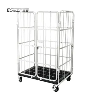 Detachable Warehouse Transport Cargo Pallet Logistic Carts Roll Cages Trolley For Sale