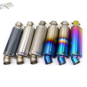 <span class=keywords><strong>Silencieux</strong></span> d'échappement universel pour moto en acier inoxydable de 51 mm en forme de poisson, design élégant, compatible avec <span class=keywords><strong>Z750</strong></span>/Xj6/450SR/MT03/CBR400R/NINJA400/S7 - Product Image 1