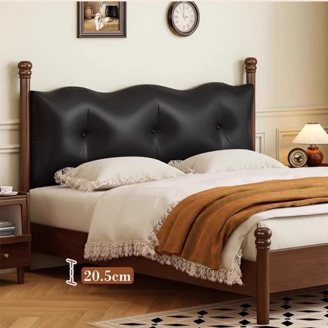 Best Selling Double Full-Size Modern Eco-Friendly Storage Bed Frame Minimalist High Grade Solid Rubber Wood Bedroom