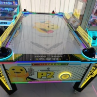 Table de hockey sur air immersive Nailong pour deux joueurs : Arcade interactive robuste en métal et acrylique avec écran de dessin animé intégré