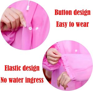Cheap Promotional Custom Waterproof EVA <b>Raincoat</b> for Hiking & Camping Outdoor Use - Product Image 4