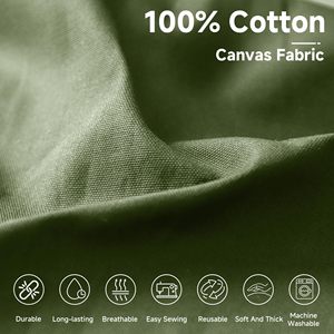 ผ้าแคนวาสผ้าฝ้าย 100% ผ้าเนื้อปานกลางสีธรรมชาติ ขายเป็นหลา สำหรับงานวาดภาพ งานเย็บปักถักร้อย กระเป๋า ของตกแต่งบ้าน - Product Image 5