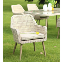 Ensemble de patio en rotin/osier synthétique moderne pour l'extérieur Mobilier de jardin traditionnel avec coussin pour la conversation et les loisirs