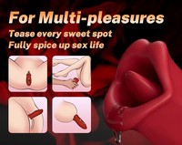 OEM Rose Oraler Vibrator für Mehrfach-Vergnügen IPX7 Wasserdichter Klitoris-Vibrator für Erwachsene Liebende Paare