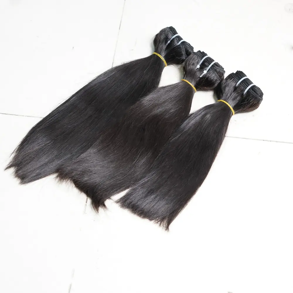 Extensiones de pelo peruano para mujeres negras, pelo mágico de venta al por mayor, pelo humano liso virgen peruano sedoso