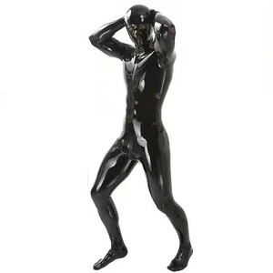 Combinaisons en <span class=keywords><strong>latex</strong></span> sexy et brillantes pour hommes, vente en gros, vêtements de boîte de nuit, costumes sexy, fermeture éclair au dos, combinaisons brillantes pour hommes - Product Image 1