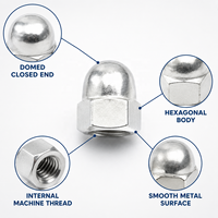 DIN 1587 Stainless Steel Cap Nuts Closed End Acorn Nuts for Bolt End Protection and Machinery Assembly