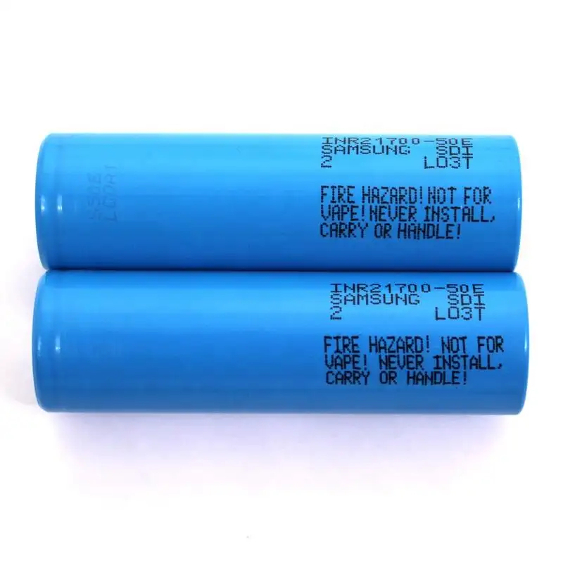 Baterai Lithium INR 5000 50E 21700 mAh 21700 kapasitas besar 3.7 mAh 5000 Baterai untuk Samsung 21700 50E