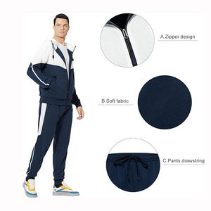 Prix de gros Ensembles de sweat-shirts patchwork pour hommes - Tendance mode personnalisée, grammage lourd, haute qualité - Product Image 4