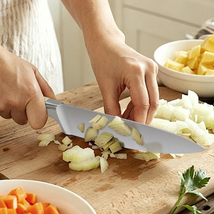Ensemble de 6 couteaux de cuisine à manche riveté, acier inoxydable, couteaux de chef professionnels, couteau Santoku, OEM ODM DIY - Product Image 4