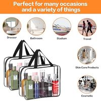 Mini pochette de maquillage transparente petit sac de maquillage étanche en PVC sac cosmétique en plastique