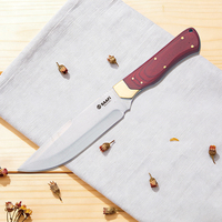 Couteau de chasse à lame fixe en acier à haute teneur en carbone, couteau de survie plein pied pour le camping et le bushcraft, avec manche, vente en gros d'usine