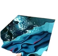 Feuille d'acier inoxydable martelée pour décoration de mur de plafond de couleur dorée Ss 304