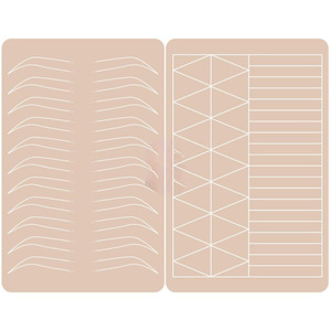 Double Sided Brown PMU Practice Skin Printed Lip Eyebrow Microblading Pad <b>Silicone</b> Training <b>Tool</b> - Product Image 3