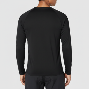 Camiseta Deportiva de Manga Larga Raglan para Hombre, Secado Rápido, Transpirable, para Gimnasio, Running, Fitness, Entrenamiento, Protección Solar - Product Image 1