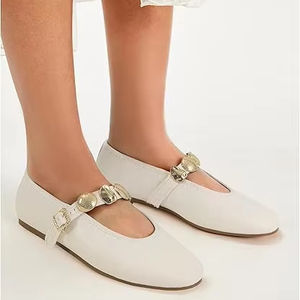 <span class=keywords><strong>Ballerine</strong></span> con <span class=keywords><strong>Borchie</strong></span> per Donne, Scarpe Mary Jane con <span class=keywords><strong>Punta</strong></span> Tonda, Cinturino con Fibbia, Eleganti e Comode Scarpe da Ballerina Casual - Product Image 1