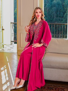 Abaya Elegante Bordada Árabe para Mujer Musulmana, Estilo Vintage, Ideal para Festivales o Eid - Product Image 4
