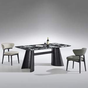 <span class=keywords><strong>Petite</strong></span> réception minimaliste pour <span class=keywords><strong>2</strong></span> <span class=keywords><strong>personnes</strong></span> Bibliothèque de bureau en pierre frittée <span class=keywords><strong>Table</strong></span> de mise en place rectangulaire de l'équipe de démarrage - Product Image 4