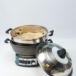 <b>Electric</b> <b>Steamer</b> 32-40Cm Single Layer Stainless Steel Lid Household Cooking Heating Speed 6-10 Minutes - Product Image 2