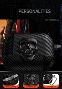 Étui de protection pour écouteurs housse antichoc pour Airpods 1 Pro 2 <span class=keywords><strong>3</strong></span> 4 ANC housse <span class=keywords><strong>coque</strong></span> de Texture en Fiber de carbone noire pour Coques AirPods4 - Product Image 5