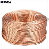 BRIDGOLD Conducteurs en cuivre tressés ronds sectionnels 5mm² Fil de cuivre flexible torsadé