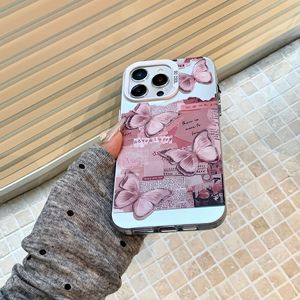 NUOVA <span class=keywords><strong>Cover</strong></span> per <span class=keywords><strong>iPhone</strong></span> 15 17 Pro Max 14 13 12 <span class=keywords><strong>11</strong></span> con Farfalla Cartoon Argentata, Antiurto e Anti-Caduta IMD - Product Image 6