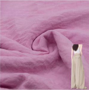 Tissu respirant en lin uni, résistant aux plis, pour vêtements de filles et de garçons, literie domestique - Product Image 1