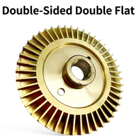 Roue à aubes usinée en cuivre et laiton, simple face, pour pompe à vortex et auto-amorçante