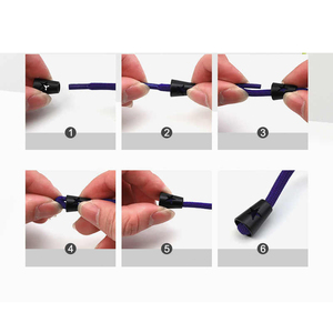 Tùy chỉnh Hợp kim kẽm dây rút dây kết thúc chuỗi dây khóa Stopper cho phụ kiện may mặc dây cuối khóa - Product Image 4