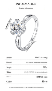 Прямые продажи с фабрики, 925 серебряные украшения, <span class=keywords><strong>1</strong></span> карат, роскошные кольца из мосанита для женщин VVS, выращенные в лаборатории, обручальное кольцо с бриллиантами - Product Image 2