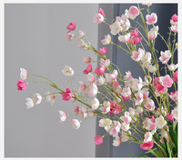 Y-H083 Großhandel Künstliche Maiglöckchen Seidenblumen Weiß Rosa Künstliche Seiden-Füllblumen für Hochzeit Heimdekoration