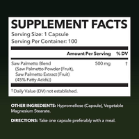Capsules de Palmier Nain à Marque Blanche pour la Santé Masculine, Soutien de la Prostate, Croissance Capillaire, Bien-être Urinaire, Complément Herbal, Fourniture OEM