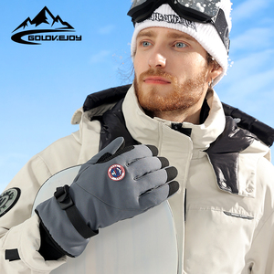 GOLOVEJOY DB69 Gants <span class=keywords><strong>de</strong></span> Ski et <span class=keywords><strong>Snowboard</strong></span> Imperméables Coupe-Vent pour Enfants et Adultes, Gants d'Hiver Chauds à Écran Tactile Fonctionnel - Product Image 2
