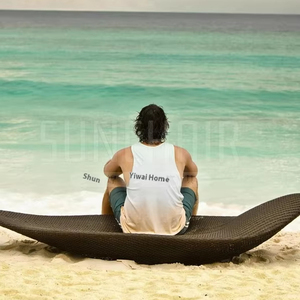 Silla de Playa de Ratán Impermeable de Diseño Moderno y Duradero de Alta Gama, <span class=keywords><strong>Tumbona</strong></span> de Plástico para Parque, Hotel, Piscina, Uso Recreativo - Product Image 4