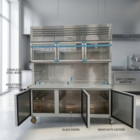 Réfrigérateur-congélateur commercial 2 portes, froid supérieur, froid inférieur, refroidissement par air, acier inoxydable 304 pour restaurant et boucherie
