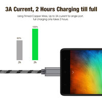 SAN GUAN - Cable USB 3.0 a Tipo C de Primera Calidad, Carga Rápida de 3 A, Cable de Datos USB-C Trenzado