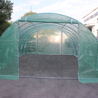 TLSP177 12 fenêtres enroulables avec écrans et 2 enroulable à glissière portes UV protégé polytunnel serre maison cadre agricole
