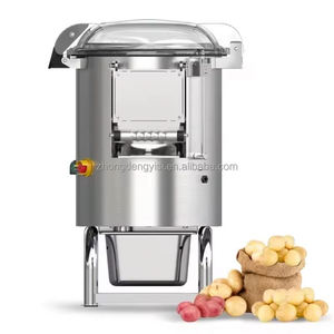 Machine automatique commerciale en acier inoxydable pour le nettoyage et le pelage des pommes de terre, carottes, ignames et légumes racineux - Product Image 4