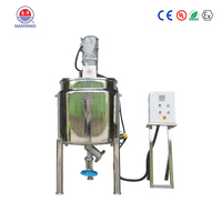 Cuve de mélange chauffée à la vapeur en acier inoxydable avec agitateur et vanne de fond, cuve de mélange à double enveloppe chauffée électriquement