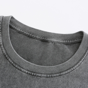 Camiseta Vintage Oversize para Hombre, Tallas Grandes, 230 g/m², 100% Algodón, Hombro Caído, Lavado Ácido, Transpirable, Anti-Pilling - Product Image 5