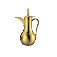 Théière arabe Cafetière Personnalisation basée sur la conception Thé de luxe Café Acier inoxydable Dallah Pot arabe