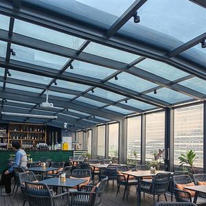 Véranda commerciale en aluminium avec toit en verre rétractable pour <span class=keywords><strong>4</strong></span> <span class=keywords><strong>saisons</strong></span>-pour villas, hôtels ou parcs avec application de <span class=keywords><strong>solarium</strong></span> - Product Image 4