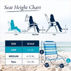 بيع بالجملة كرسي شاطئ خفيف الوزن مخصص قابل للنقل للتخييم في الهواء الطلق كرسي شاطئ معدني قابل للطي منخفض الظهر - Product Image 5