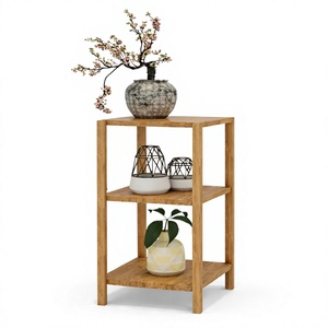 3-Tier Wooden Corner Shelf Decorative Side Table Plant Stand & <b>Storage</b> <b>Unit</b> - Product Image 1
