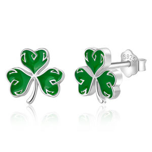 <span class=keywords><strong>2025</strong></span> Changda 925 стерлингового серебра, оптовая продажа, 4 четырехлистные серьги-гвоздики - Product Image 1