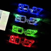 LED Digital 2027 Plastik Acht-Leuchten Silvester Bar Abendparty Treffen Blinkende Brillen