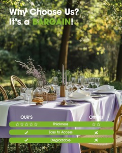 Nappe jetable rectangulaire en PEVA Premium, imperméable, personnalisée pour le massage et le dîner - Product Image 5