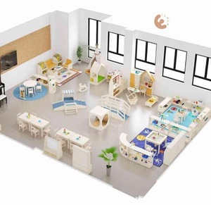 Eibele Meubles de décoration de jardin d'enfants d'âge préscolaire en bois bon marché Meuble scolaire en bois pour tout-petits à vendre - Product Image 3