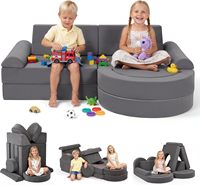 OEM/ODM Verspieltes, anpassbares, modulares, faltbares, weiches, bequemes Plüsch-Trainings-Kinder-Sofabett, multifunktionales Kindersofa