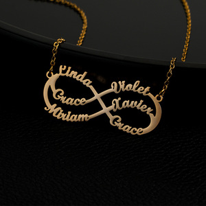 Bijoux personnalisés sur mesure près <span class=keywords><strong>de</strong></span> chez moi, symbole <span class=keywords><strong>de</strong></span> l'infini, bijoux en acier inoxydable, colliers aux designs personnalisés - Product Image 6